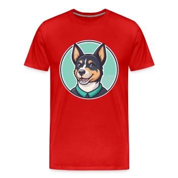 Perro De Presa Mallorquin Hunderasse Cartoon Kawaii - Männer Premium Bio T-Shirt - Rot - Vorne - Damien (186cm)