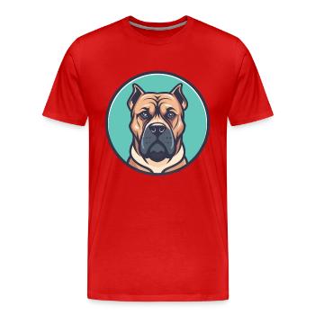 Perro De Presa Canario Hunderasse Cartoon Kawaii - Männer Premium Bio T-Shirt - Rot - Vorne - Damien (186cm)