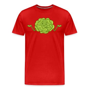 Salade amusante - T-shirt bio Premium Homme - rouge - Devant - Damien (186cm)