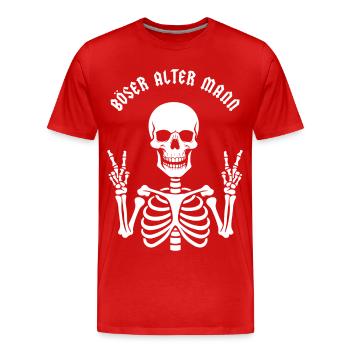 Böser alter Mann - Männer Premium Bio T-Shirt - Rot - Vorne - Damien (186cm)