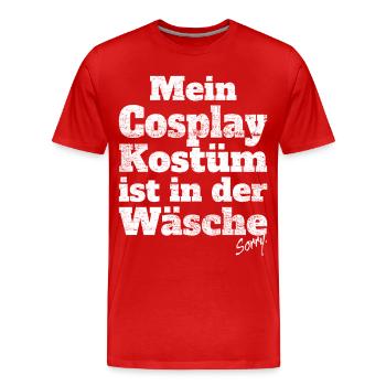 Cosplay Costume In Lingerie Anime Manga Cosplayer - Men's Premium Organic T-Shirt - red - Front - Damien (186cm)