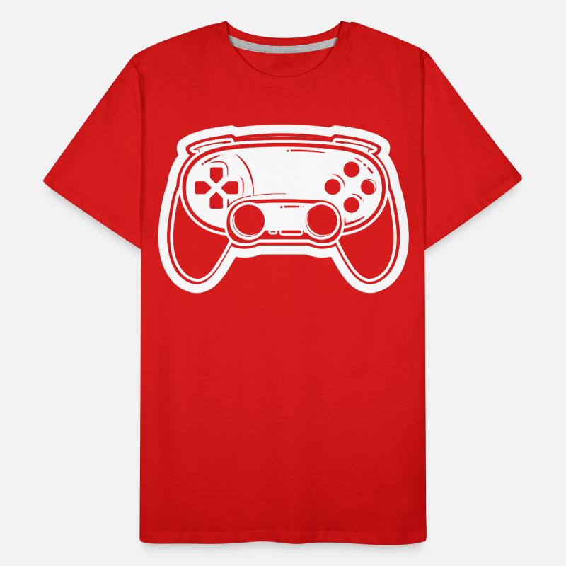 Video Game Controller Drawing Men's Premium Organic T-Shirt
