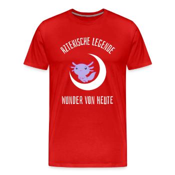 Die Wunder von Heute - Männer Premium Bio T-Shirt - Rot - Vorne - Damien (186cm)
