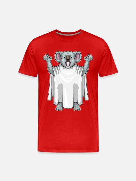 Koala Halloween Ghost - Men's Premium Organic T-Shirt - red