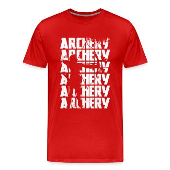 Archerie - T-shirt bio Premium Homme - rouge - Devant - Damien (186cm)
