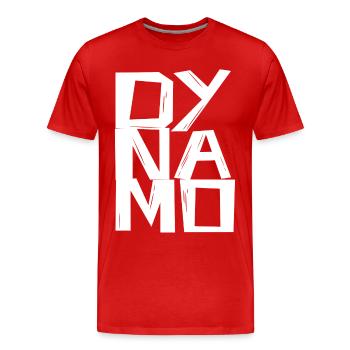 -DY-NA-MOs- - Männer Premium Bio T-Shirt - Rot - Vorne - Damien (186cm)