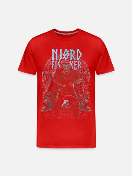 Njørd Fisker - Viking - blue - Men's Premium Organic T-Shirt - red