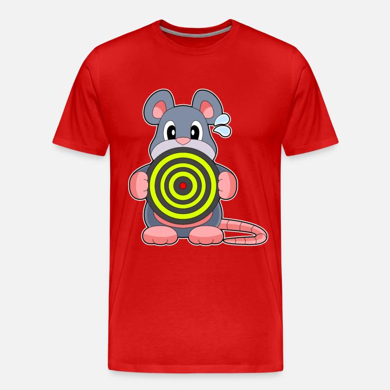 Maus Dart Dartpfeil - Männer Premium Bio T-Shirt - Rot