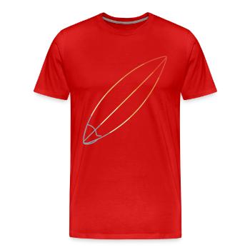Planche de surf - T-shirt bio Premium Homme - rouge - Devant - Damien (186cm)