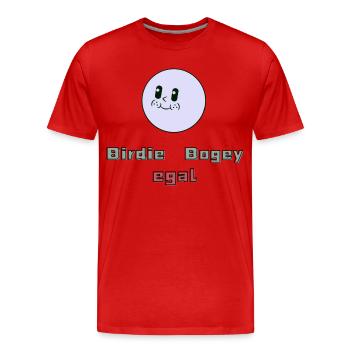 Birdie, Bogey, egal - Männer Premium Bio T-Shirt - Rot - Vorne - Damien (186cm)