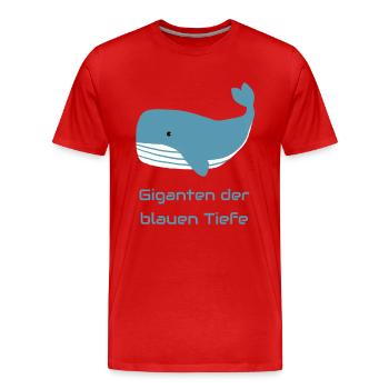 Giganten der blauen Tiefe - Männer Premium Bio T-Shirt - Rot - Vorne - Damien (186cm)