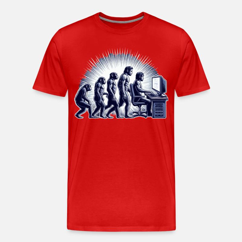 GAMING EVOLUTION - Männer Premium Bio T-Shirt - Rot