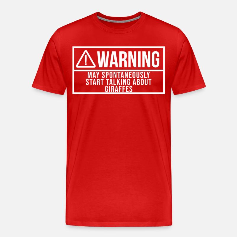 Giraffe - Männer Premium Bio T-Shirt - Rot