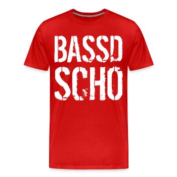 Bassd scho - Männer Premium Bio T-Shirt - Rot - Vorne - Damien (186cm)