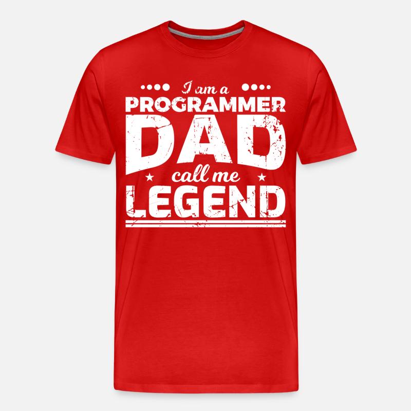 Coder Dad - Men's Premium Organic T-Shirt - red