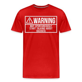 Bachata - Men's Premium Organic T-Shirt - red - Front - Damien (186cm)