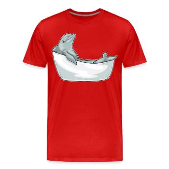 Baignoire Dolphin - T-shirt bio Premium Homme - rouge - Devant - Damien (186cm)