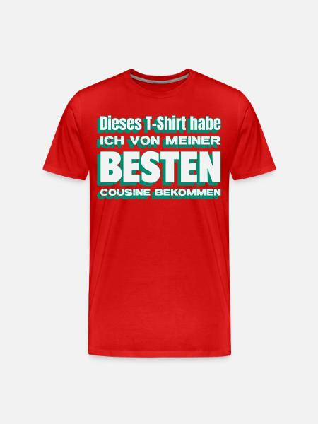 Gift from my best cousin - Men's Premium Organic T-Shirt - red