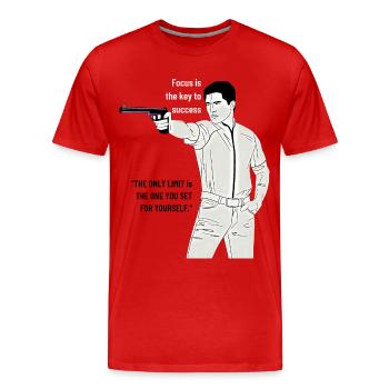 Classic Inspiration Illustration - Men's Premium Organic T-Shirt - red - Front - Damien (186cm)
