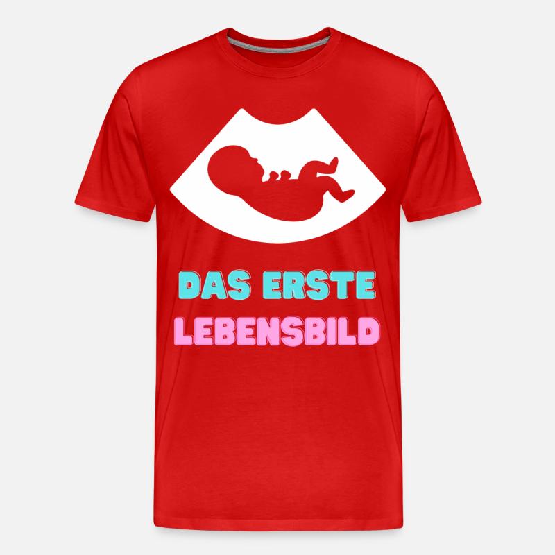 Das Erste Lebensbild - Männer Premium Bio T-Shirt - Rot