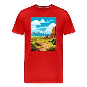 Big Bend Nationalpark Reiseposter Souvenir WPA - Männer Premium Bio T-Shirt - Rot - Vorne - Damien (186cm)