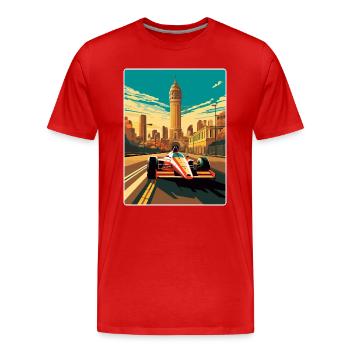 Melbourne Circuit Motorsport Race Australie - T-shirt bio Premium Homme - rouge - Devant - Damien (186cm)