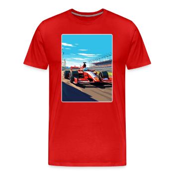 Melbourne Circuit Motorsport Race Australie - T-shirt bio Premium Homme - rouge - Devant - Damien (186cm)