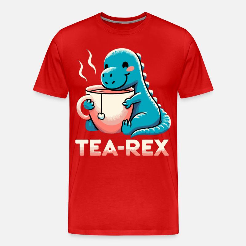 Tee Rex Tee-Rex Teetrinker Geschenk - Männer Premium Bio T-Shirt - Rot