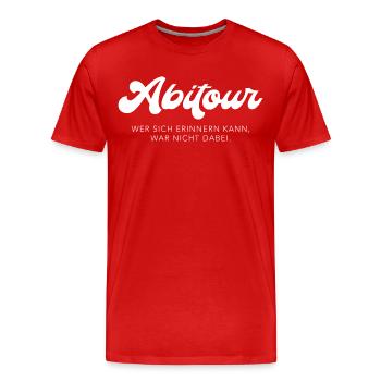 Abitur Tour - Männer Premium Bio T-Shirt - Rot - Vorne - Damien (186cm)