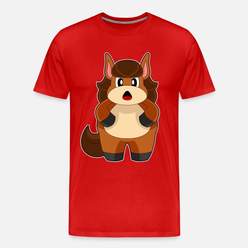 Cheval Dick - T-shirt bio Premium Homme - rouge