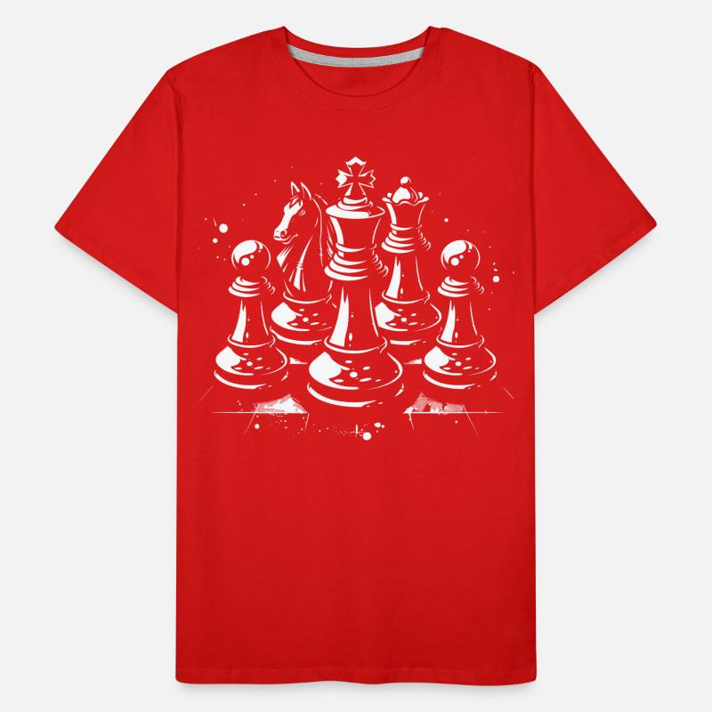 Pièces d’échecs T-shirt bio Premium Homme