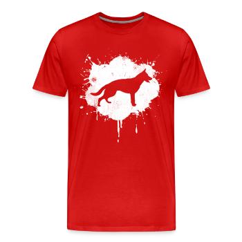 Chien de berger - T-shirt bio Premium Homme - rouge - Devant - Damien (186cm)