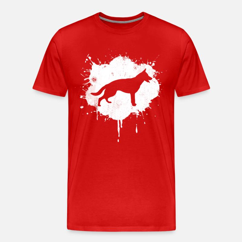Schäferhund - Männer Premium Bio T-Shirt - Rot