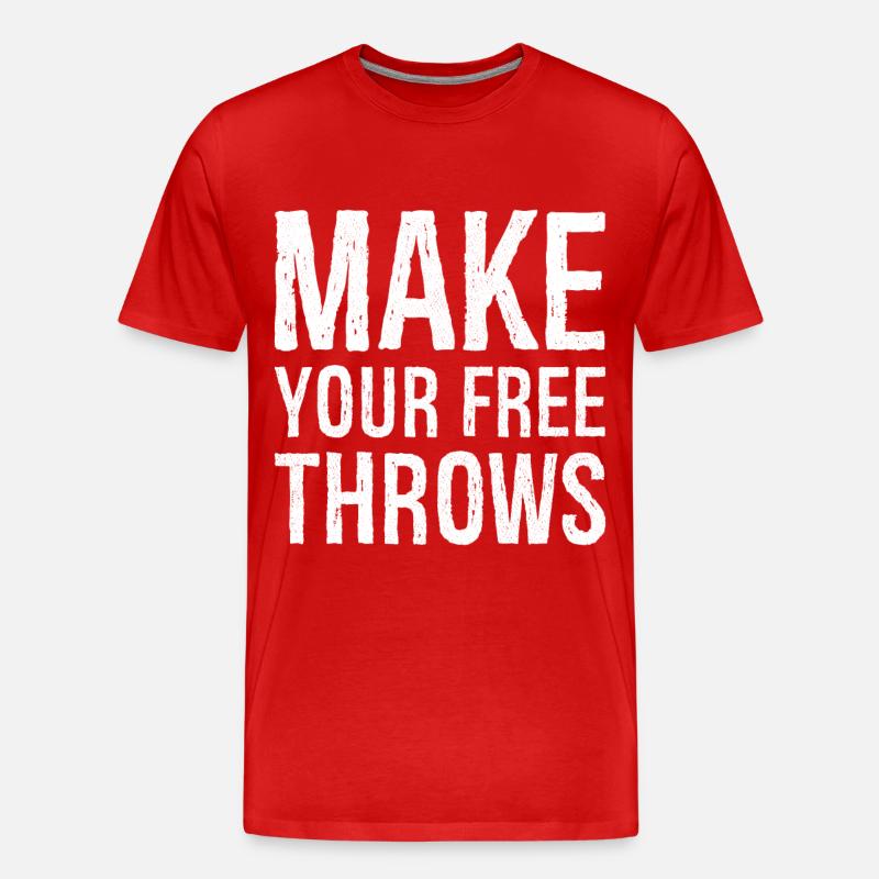Machen Sie Ihre Freiwürfe - Männer Premium Bio T-Shirt - Rot