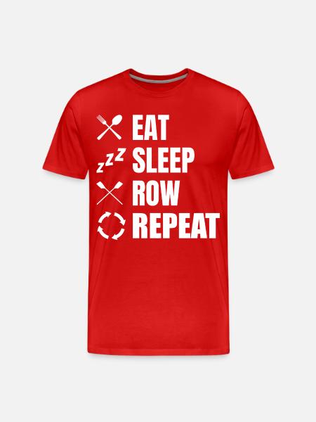 Eat Sleep Row Repeat - Men's Premium Organic T-Shirt - red