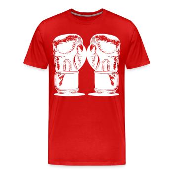Boxe - T-shirt bio Premium Homme - rouge - Devant - Damien (186cm)