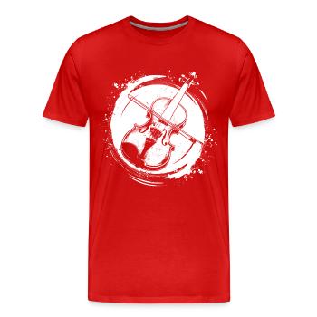 Violon - T-shirt bio Premium Homme - rouge - Devant - Damien (186cm)
