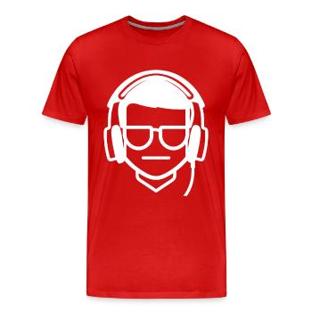 Gaming Geek Drawing - Men's Premium Organic T-Shirt - red - Front - Damien (186cm)