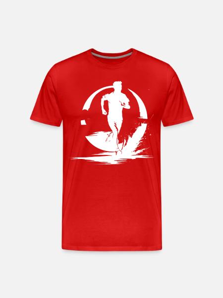 Dessin de garçon marathon - T-shirt bio Premium Homme - rouge
