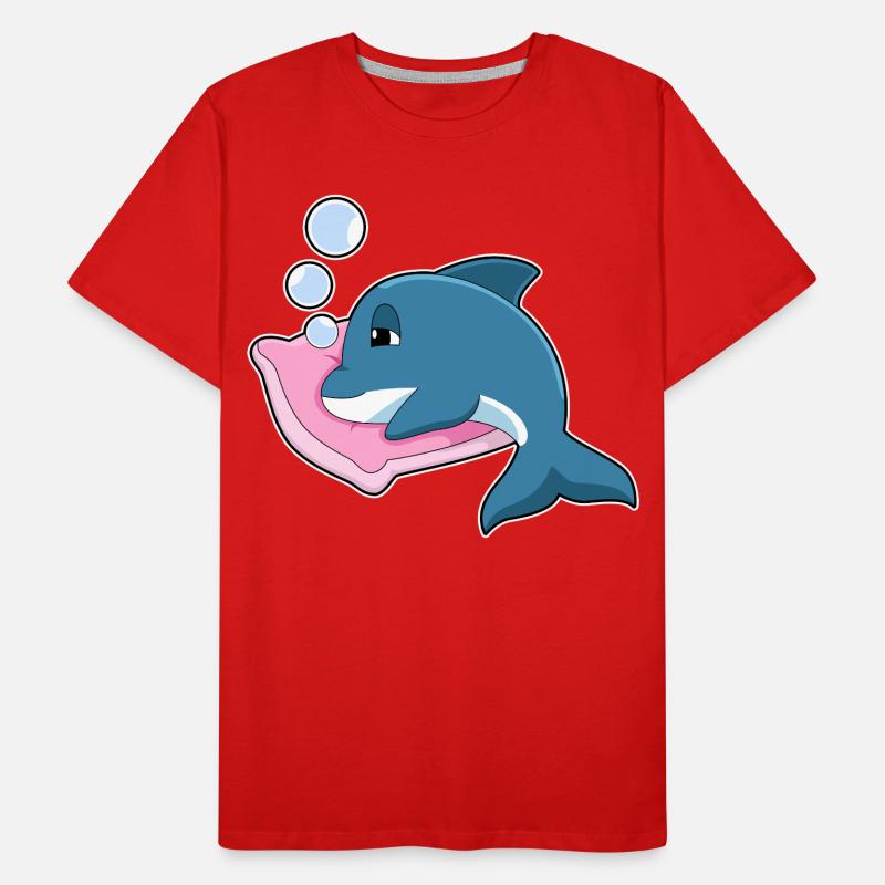 Dolphin Sleeping Pillow Men's Premium Organic T-Shirt