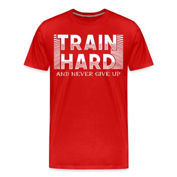 Training - Men's Premium Organic T-Shirt - red - Front - Damien (186cm)