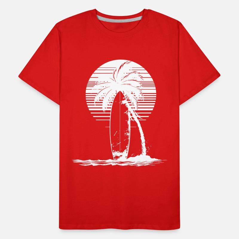 Dessin de planche de surf T-shirt bio Premium Homme