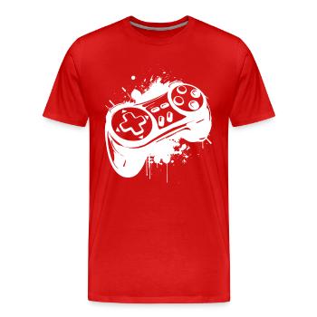 Jeu - T-shirt bio Premium Homme - rouge - Devant - Damien (186cm)