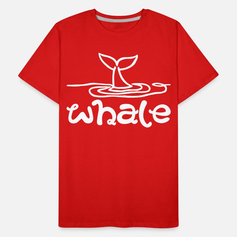 La queue de la baleine (blanc) T-shirt bio Premium Homme