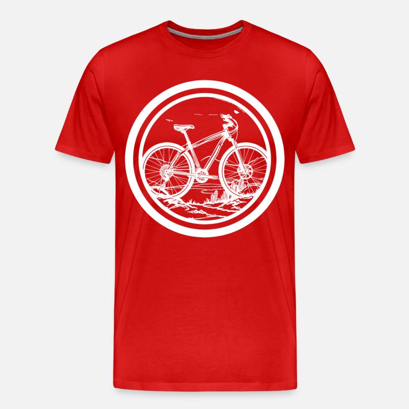 Mountainbiken - Männer Premium Bio T-Shirt - Rot