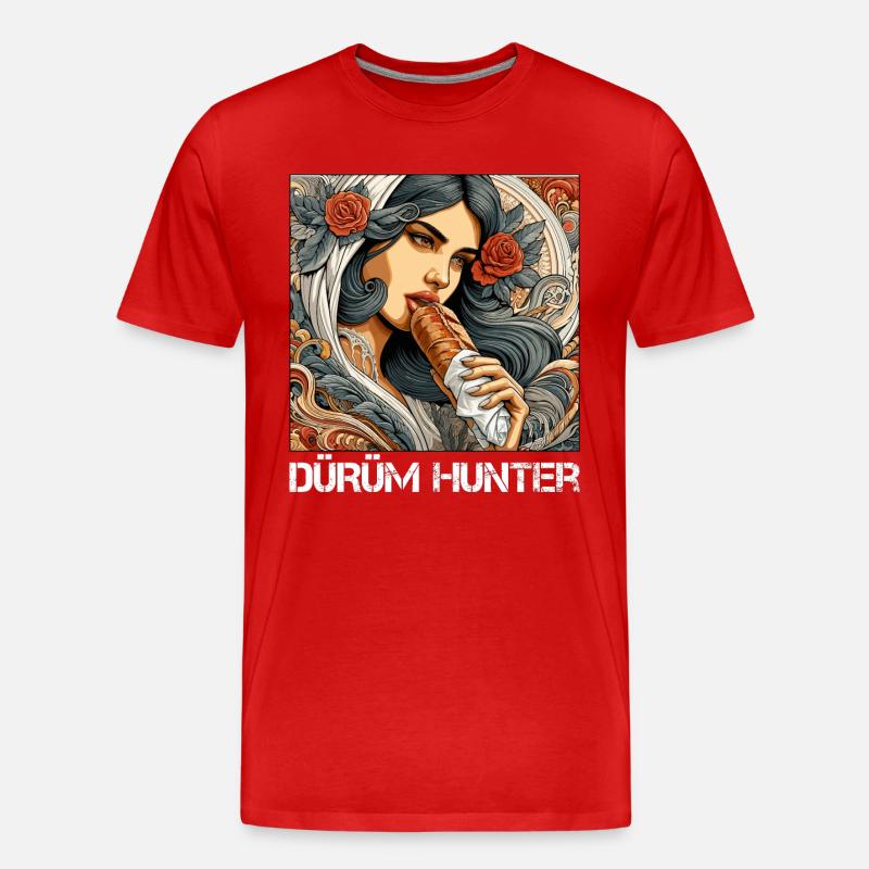 Dürüm Jäger Kebab Geschenk - Männer Premium Bio T-Shirt - Rot