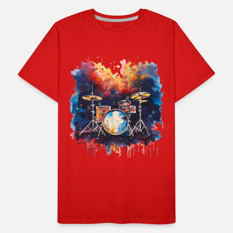 Drums Synthwave Men's Premium Organic T-Shirt