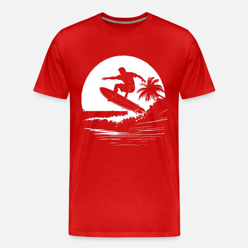 Surfer - Männer Premium Bio T-Shirt - Rot