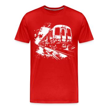 Zug Farbklecks - Männer Premium Bio T-Shirt - Rot - Vorne - Damien (186cm)