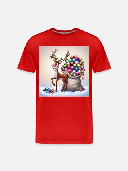 Renne mignon - T-shirt bio Premium Homme - rouge